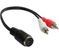 Kabelis Alcasa Alcasa Ad-2cs5b Kabelis Audio 0,2 M 2 X Rca Din (5-pin) Melns, Sarkans, Balts