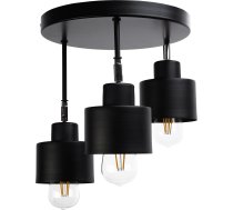 Lampa Griestu Orno Lisa Gaismeklis Sienas-griestu, Moc Max. 3x60w, E27, Melna, Bāze Apaļa, Wielopoziomowa, Ruchome Uzgaļi Lampas