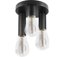 Lampa Griestu Orno Rio Sp 3, Gaismeklis Sienas-griestu, E27 Max. 3x60w, Ip20, Melna, Apaļa
