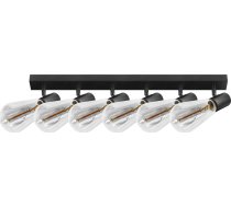 Lampa Griestu Orno Rio Sp 6, Gaismeklis Sienas-griestu, E27 Max. 6x60w, Ip20, Melna