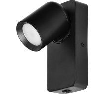 Lampa Griestu Orno Malta Sp 1, Gaismeklis Sienas-griestu, Gu10 Max. 12w, Ip20, Melna, Taisnstūra Bāze
