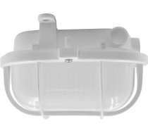 Lampa Griestu Orno Oval 7040t/p, Gaismeklis Apgaismojuma, 40w, E27, Ip44, Ik10, Abažūrs Polikarbonāts Matēts, Bāze Polipropylen, Siets Plastmasas, Balta