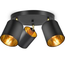 Lampa Griestu Orno Bati Gaismeklis Sienas-griestu, Moc Max. 3x60w, E27, Melna
