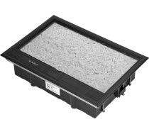 Orno Kārba Grīdas Na Kontaktligzdas Moduļu 8 X 45x45mm vai 16 X 22,5x45mm, Vāks: Materiāls Savu, Melna