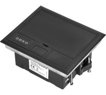 Orno Kārba Grīdas Na Kontaktligzdas Moduļu 4 X 45x45mm vai 8 X 22,5x45mm, Vāks: Plastmasa, Melna