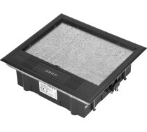 Orno Kārba Grīdas Na Kontaktligzdas Moduļu 6 X 45x45mm vai 12 X 22,5x45mm, Vāks: Materiāls Savu, Melna