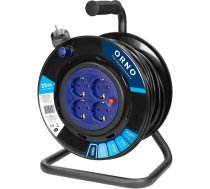 Pagarinātājs Spoles, 4 Kontaktligzdas 2p+z Schuko, Kabelis Pvc H05vv-f 3x1,5mm2, Garums 25m, Fiksēts Kontaktligzdas, Termik, Przesłony Sliežu Prąd