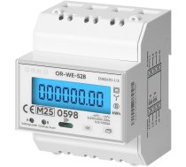 3-fāzu Skaitītājs Elektriskās Enerģijas, 100a, Mid, 4 Moduļi, Din Th-35mm,or-we-528