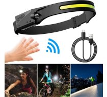 Lukturis Galvas Hurtel Lukturis Galvas Czołówka Led Ar Sensoru kustības Ipx4 Usb-c 1200 Mah Melna Lukturis Galvas Czołówka Led Ar Sensoru kustības Ipx4 Usb-c 1200 Mah Melna