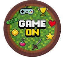 Godan šķīvji Papīra Game On 18cm 6.gab