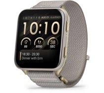 Garmin Venu X1 Soft Gold Titanium Caseback And French Gray Comfortfit Neilons Band