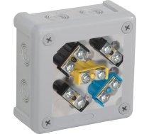 Viplast Kārba Virsmas Ar Skavām 12 Wlotów Viplast Vp-41 pelēka Ip55 98x98x42mm 041-53