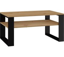Topeshop Galdiņš Kafijas Ar Plauktu Sols Modern 1p Ozols Artisan Melns
