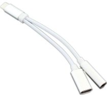 Adapteris Usb Hertz Ak291b Usb-c - Jack 3.5mm + Usb-c Balts (2492-universāls)