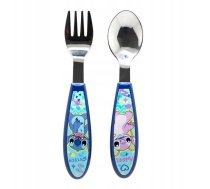 Disney Stitch - Komplekts Metāla Galda Piederumu No Kolekcijas Stitch & Angel (Karote I Dakša)