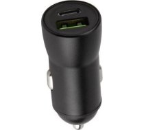 Lādētājs Telforceone Maxlife Lādētājs Automašīnas Pd3.0 + Qc3.0 Mxcc-04 1x Usb-c 1x Usb 20w Melna