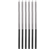 Party Deco ¦wieczki Dzimšanas Dienas Platinum Sudrabs 14,5cm 6.gab