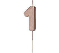 Svece Dzimšanas Dienas 1 Rozā Zelta 4.5cm