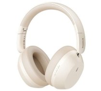 Baseus Bass 35 Max Austiņas Vadu I Bezvadu Savilcējs Uz Galvas Mūzika Usb Type-c Bluetooth bēšs