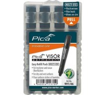Pica Komplekts.krajums. Wkladow Do Markera Permanen. Visor, Przemyslowego,krāsa Melns Pica