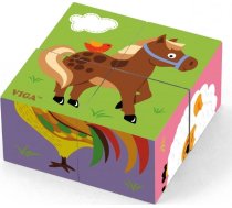 Viga Koka Puzle Ferma Puzzle Viga Toys 4 Klucīši