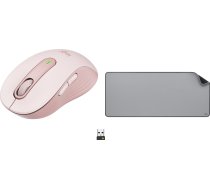 Pele Logitech M650 Rozā (910-006254) + Studio Series - Mid Grey (956-000052)