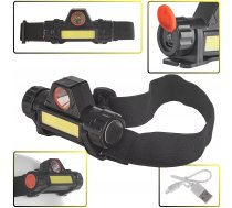 Lukturis Galvas Z Obrotową Główką Led Cob 3w + Xpe 800mah Ip20 (240)