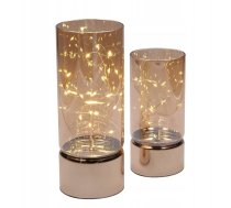 Ziemassvētku Gaismas Solight Komplekts Divu świątecznych światełek Led 15/20cm 30x Led Baterijas Aa