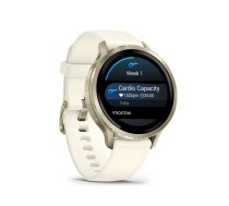 Viedpulksteni Garmin Venu 4 - 41mm, Lunar Gold with Bone Silicone Band sports watch