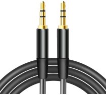 Kabelis Maxlife Kabelis Audio Jack 3,5 Mm - Jack 3,5 Mm 1m Melns