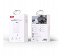 Xo Lādētājs Tíkla Ce34 2x Usb 2,4a Balta + Kabelis Microusb