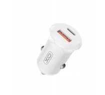 Xo Lādētājs Automašīnas Cc69 Pd 30w Qc 1x Usb 1x Usb-c Balta