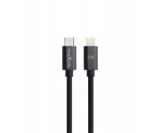 Maxlife Kabelis Mxuc-12 Usb-c - Lightning 2,0 M 27w Melns