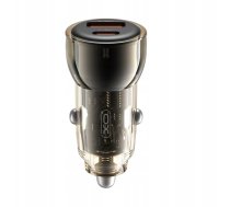 Xo Lādētājs Automašīnas Cc60 60w 1x Usb 1x Usb-c Melna
