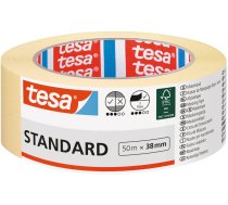 Tesa Tesa 05088-00000-02, General Purpose Masking Tape, Paper, Yellow, Ceramic, Glass, Metāls, Plastic, Wood, Universal, 2 Day(s)