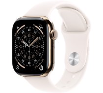 Apple Watch Series 11 GPS + Cellular 42mm Gold Titanium Case with Light Blush Sport Band - M/L - MF8X4ET/A