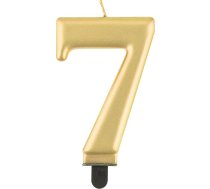 Godan Svece Dzimšanas Dienas "7" Zelta 8cm
