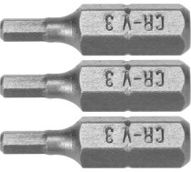 Dedra Uzgali Skrūvgriežu Hex H3x25mm, 3gab Blisteris (18a04h30-03)