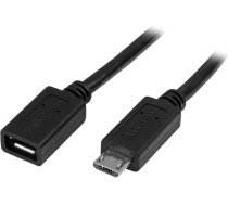 Kabelis Usb Startech Microusb - Usb-a 0.5 M Melns (usbubext50cm)