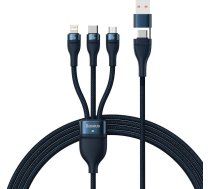 Kabelis Usb Baseus Usb-a + Usb-c - Usb-c + Microusb + Lightning 1.2 M Tumši Zils (cass030103)