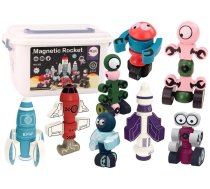 Klucīši Magnētiskais Kosmoss Rakete Komplekts 56 Ele. Magnetic Rocket Mix Lean Toys