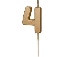 Svece Dzimšanas Dienas 4 Zelta 4,5cm