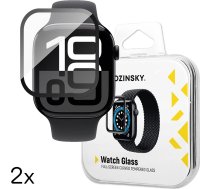 Wozinsky Stikls Rūdīts Wozinsky Full Glue Ar Melnu Ramką Priekš Apple Watch Series 10 46mm (2gab.)