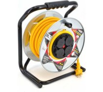 Awtools Pagarinātājs Spole Metāla Dzeltens Heavy Duty 25m 3x1,5 Mm 16a, 3680w, Ip44 Neopren (aw70258)