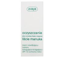 Ziaja_liście Manuka Tīrīšana Spf10 Krēms Mitrinošs Balans Korygująco-ściągający 50ml