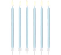 Party Deco Sveces Dzimšanas Dienas Zils - 14 Cm - 12gab. Universāls