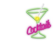 Ziemassvētku Rotājums Telforceone Neon Plexi Led Cocktails Rozā Zaļš Fpne02x Forever Light
