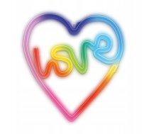 Ziemassvētku rotājums Telforceone Neon Led Rgb Love In Heart Flrn02 + Pilot Forever Light