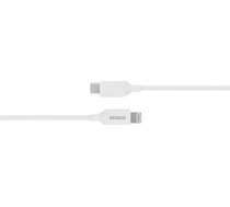 Kabelis Usb Deltaco Usb-c - Lightning 2 M Balts (iplh-452)