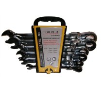 Silver Komplekts Atslēgu Plakans-gredzenveida Ar Sprūdratu I Przegubem 8-19mm 6.gab. (sk00601)